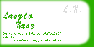 laszlo nasz business card